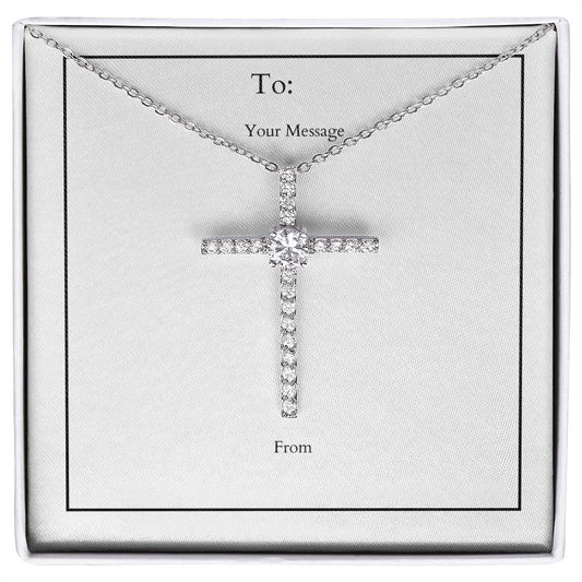 The CZ Cross Necklace-You design your own jewelry card