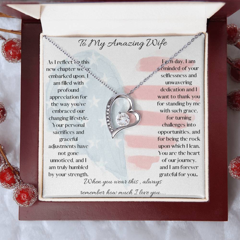 For my amazing military wife - the Forever Love Necklace