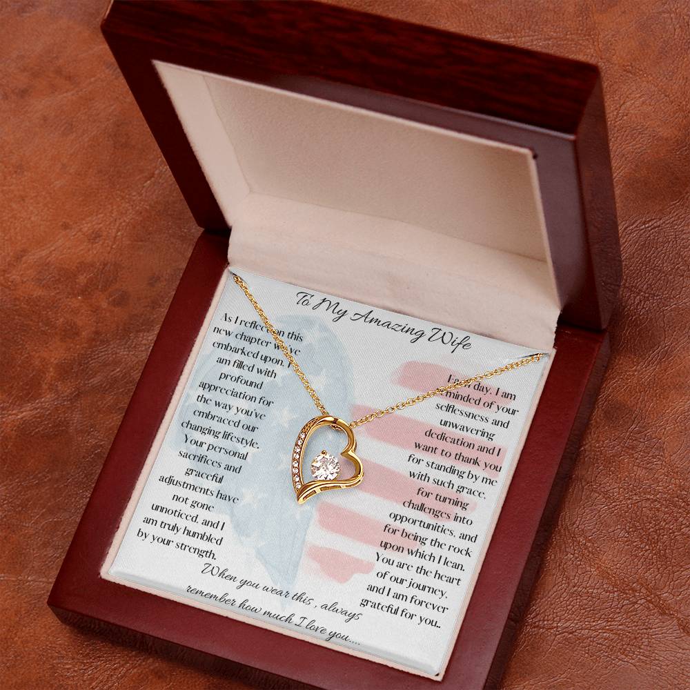 For my amazing military wife - the Forever Love Necklace