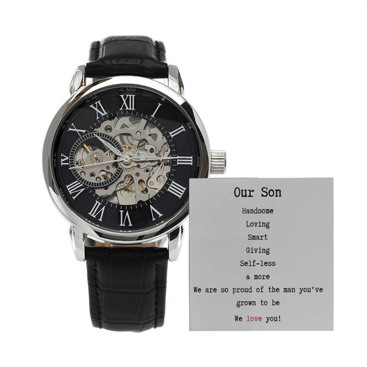 To our son - the Men's Openwork Watch
