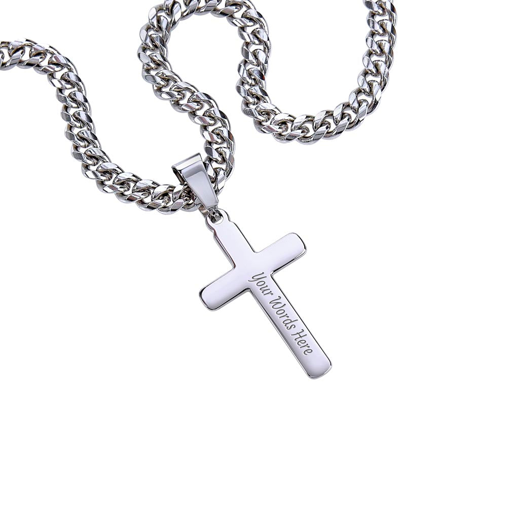 To our Son - The Engraveable Artisan Cross Necklace