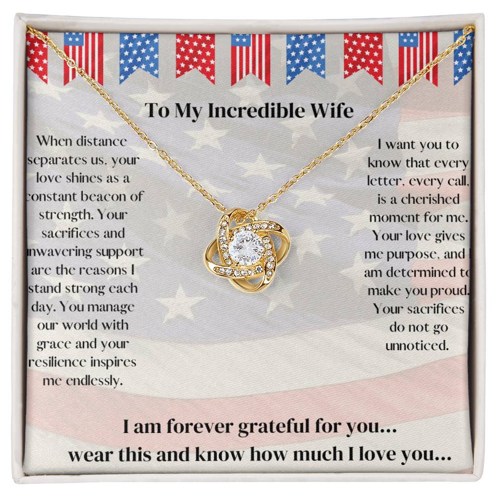 The Love Knot Necklace for my Military Wife