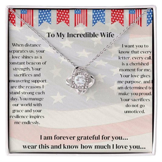 The Love Knot Necklace for my Military Wife