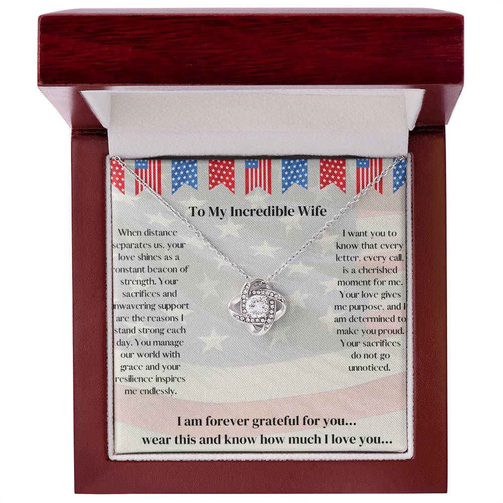 The Love Know Necklace for my Military Wife