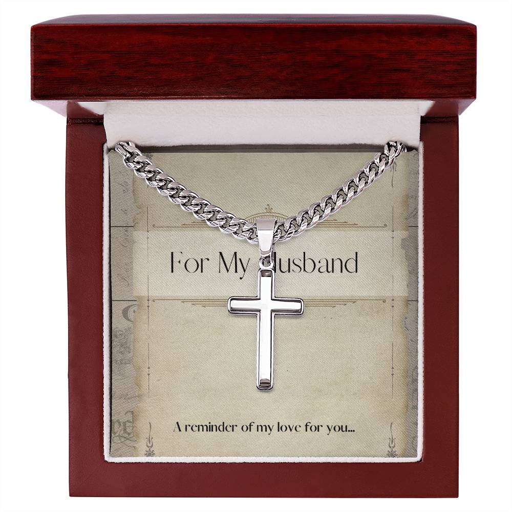 A reminder that I love you - The Artisan Cross with Cuban Chain