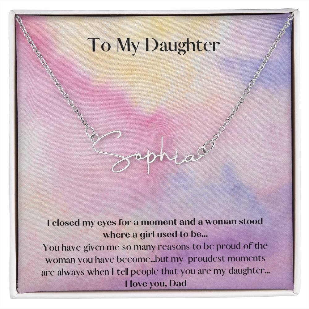 The handwritten name necklace - a simple but elegant way to let her know what she means to you