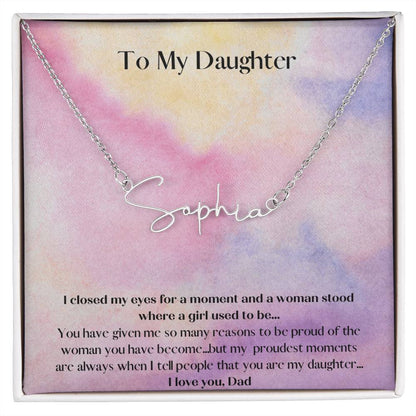 The handwritten name necklace - a simple but elegant way to let her know what she means to you