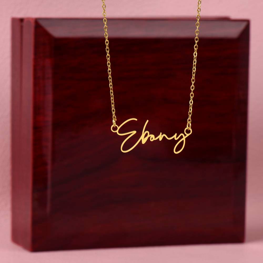 The handwritten name necklace - a simple but elegant way to let her know what she means to you