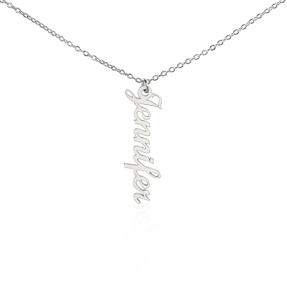 For that special woman in your life - the vertical name necklace