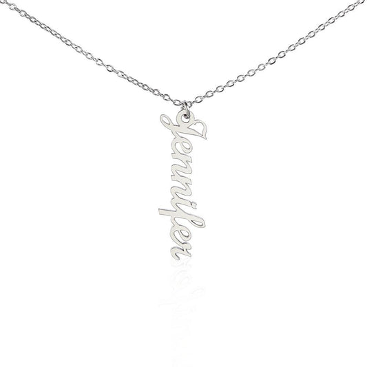 For that special woman in your life - the vertical name necklace