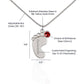 Baby Foot Birthstone Charm Necklace