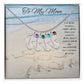 Mom's charm necklace - Baby Feet with Birthstones and Personalization