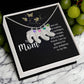 Baby Foot Birthstone Charm Necklace