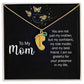 Baby Foot Birthstone Charm Necklace