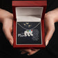 Baby Foot Birthstone Charm Necklace