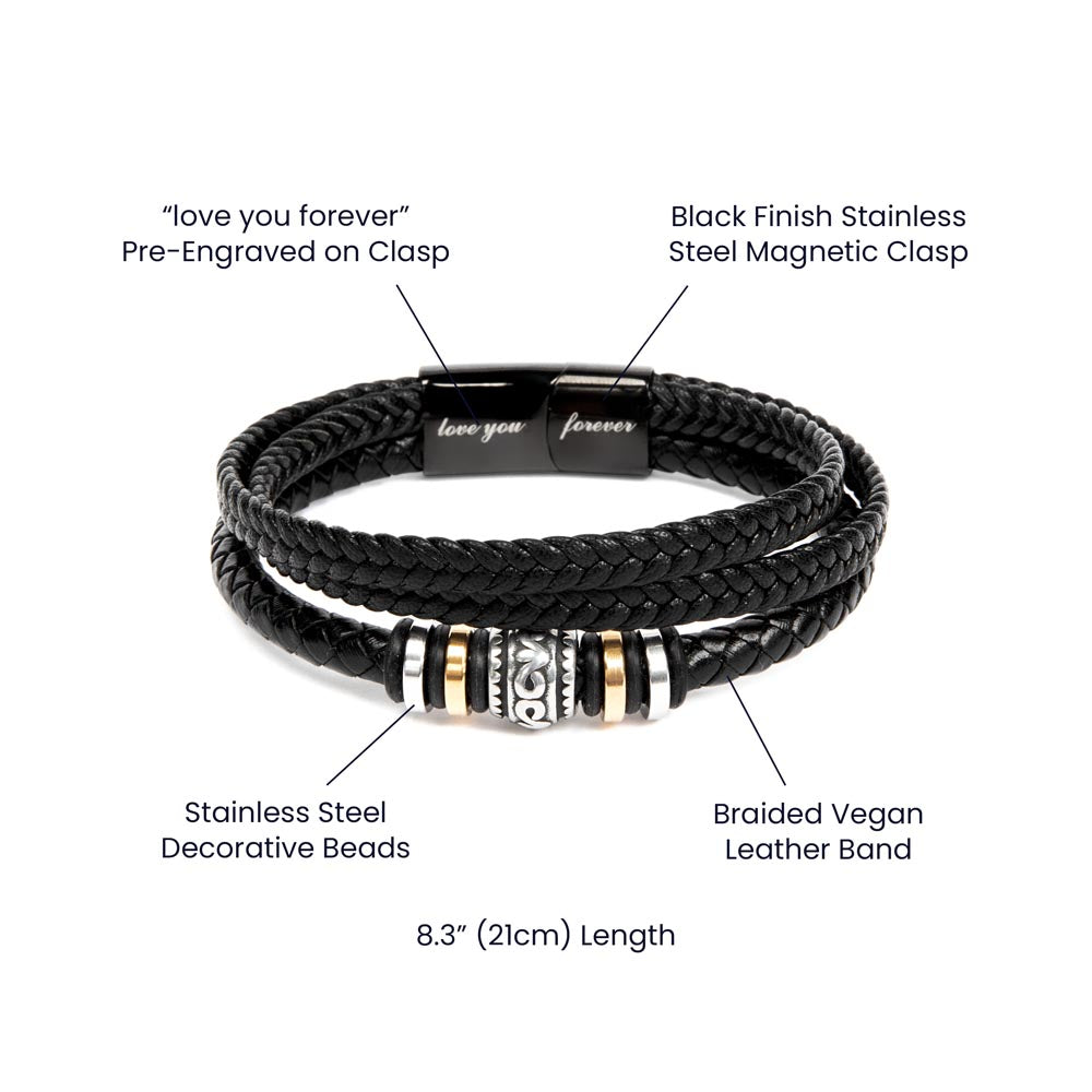 Vegan Leather Bracelet for the Stylish Grandfather in your life!