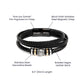 Vegan Leather Men's Bracelet - with "I'll love you forever"