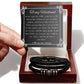 Vegan Leather Men's Bracelet - with "I'll love you forever"