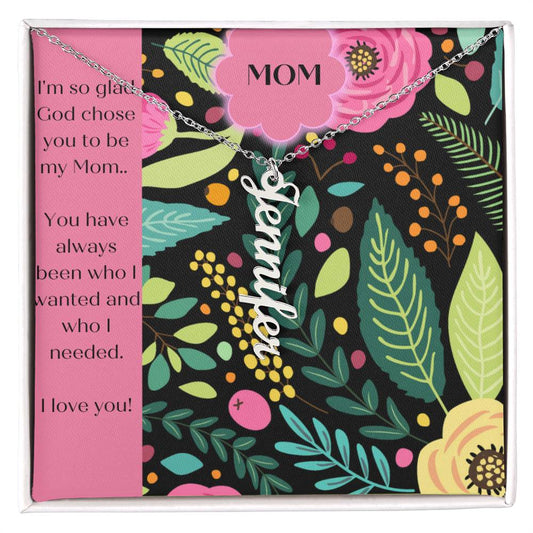 God chose you Mom- Single or MultiName necklace