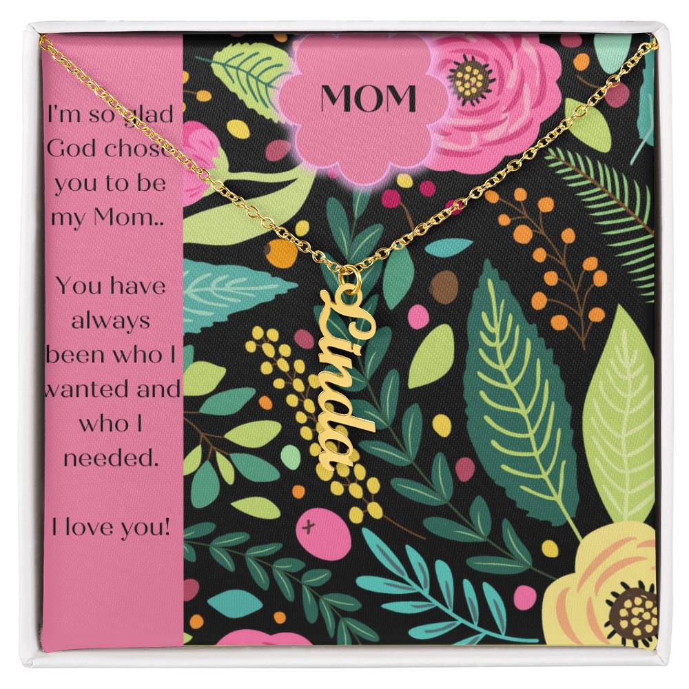 God chose you Mom- Single or MultiName necklace