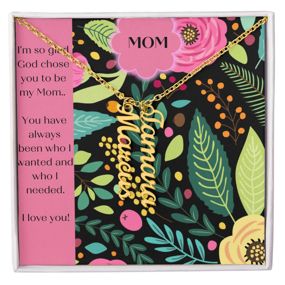 God chose you Mom- Single or MultiName necklace