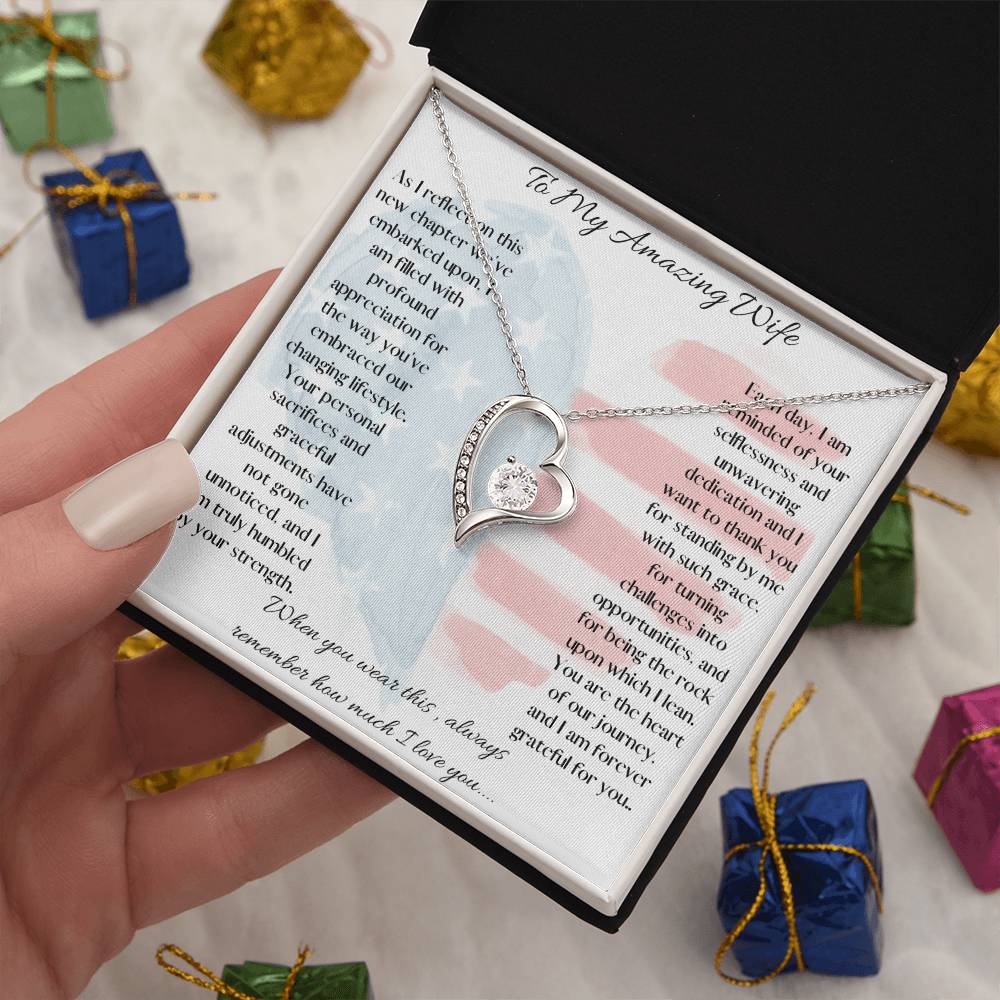 For my amazing military wife - the Forever Love Necklace