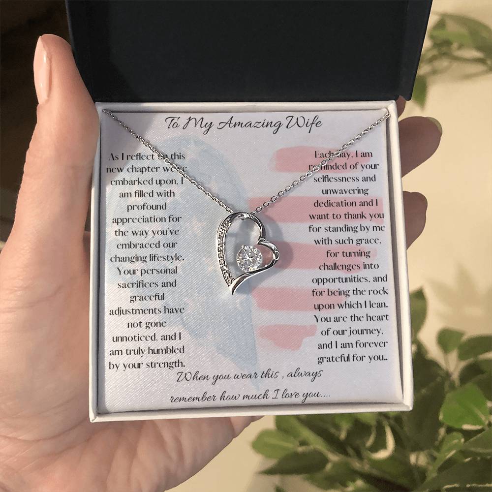 For my amazing military wife - the Forever Love Necklace