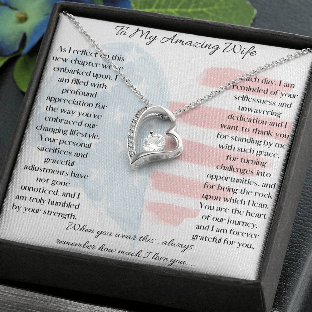 For my amazing military wife - the Forever Love Necklace