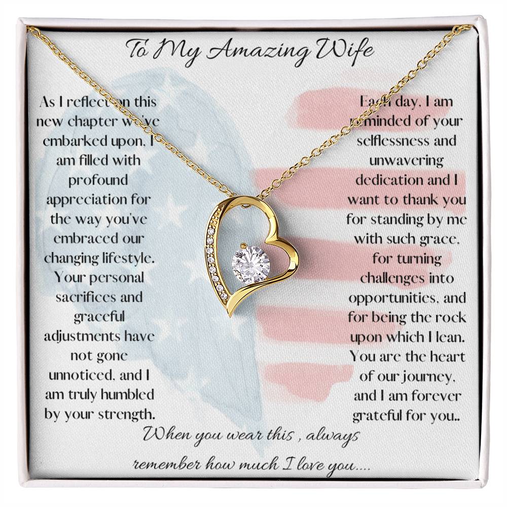 For my amazing military wife - the Forever Love Necklace