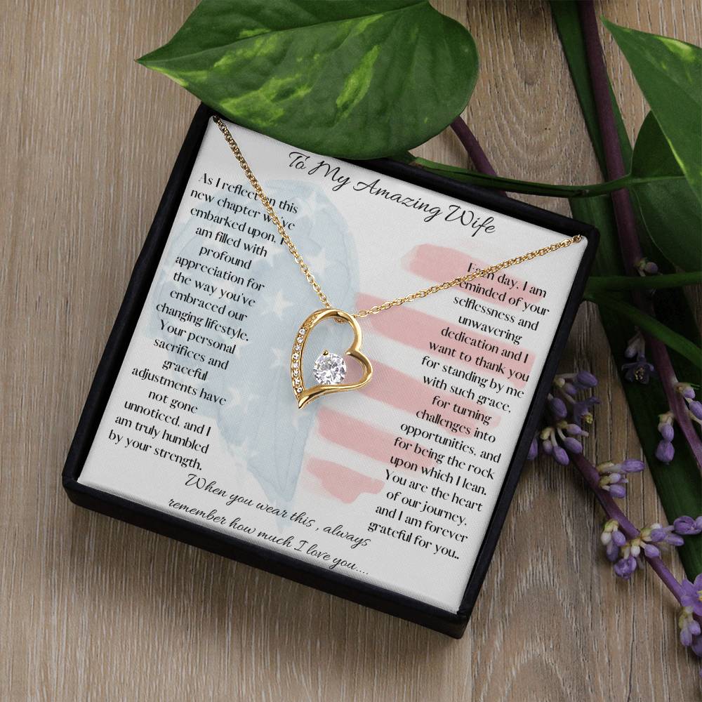 For my amazing military wife - the Forever Love Necklace